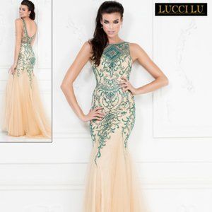 Jade and Cream Lucci Lu Prom Dress